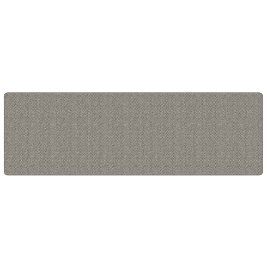 Tapis de couloir aspect sisal argent 80x250 cm