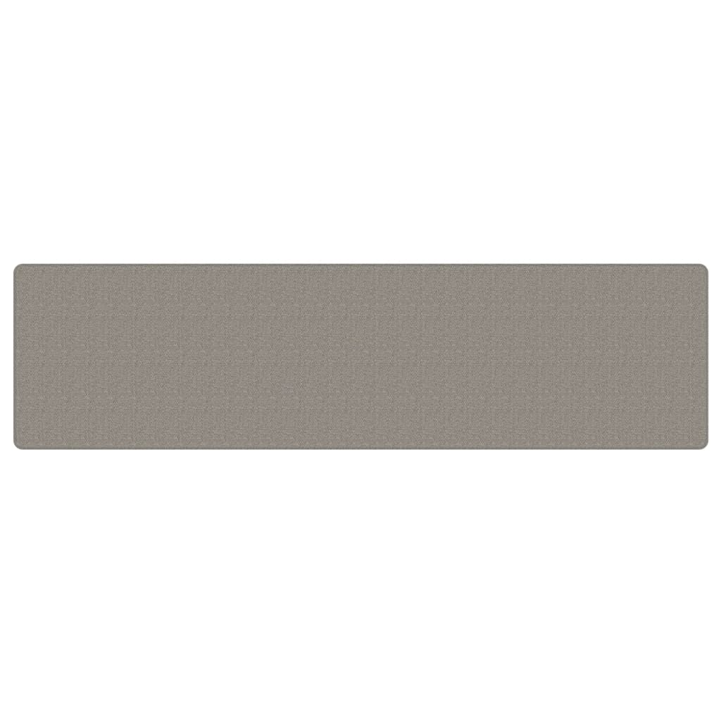 Tapis de couloir aspect sisal argent 80x300 cm