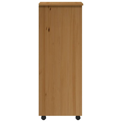 Rollschrank mit Schubladen MOSS Honigbraun Massivholz Kiefer