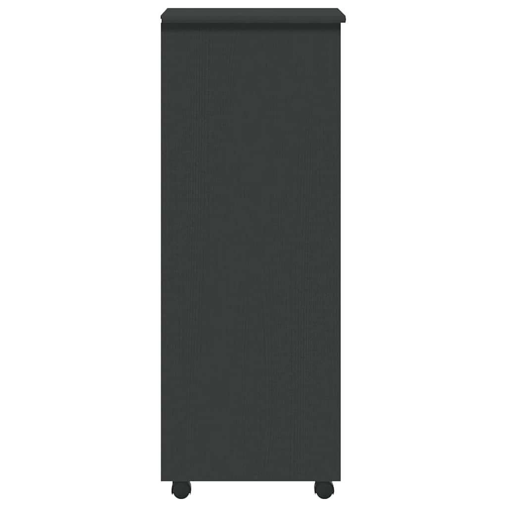 Rollschrank mit Schubladen MOSS Grau Massivholz Kiefer