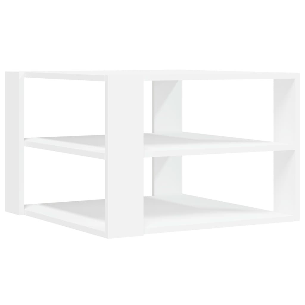Table basse blanche 59,5x59,5x40 cm en bois