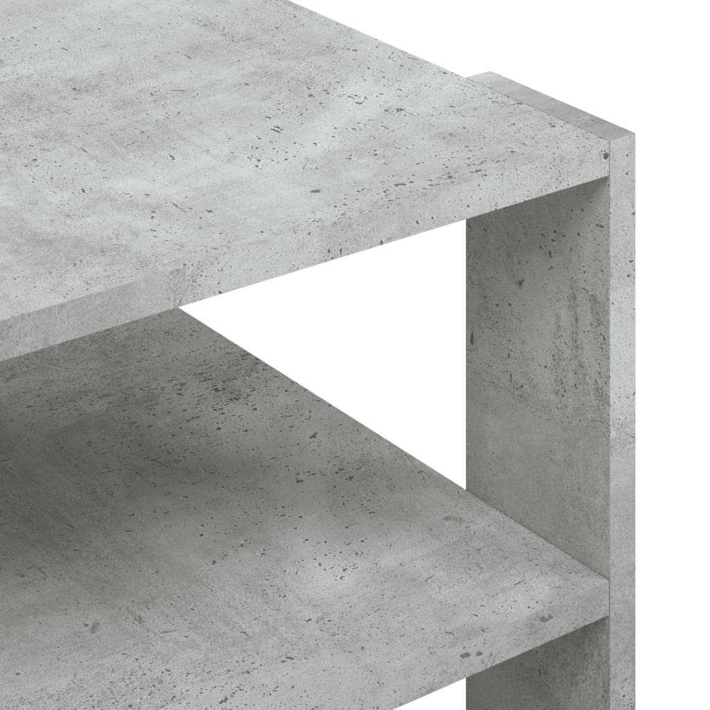 Table basse en béton gris 59,5 x 59,5 x 40 cm, matériau bois