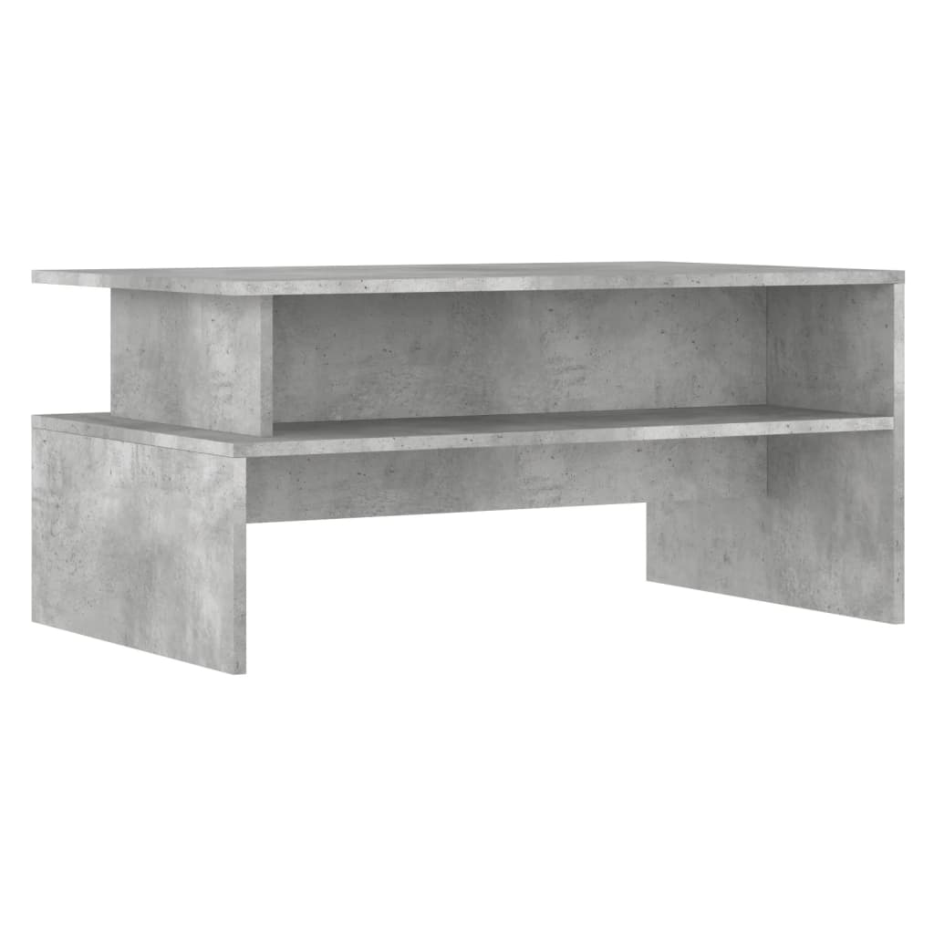 Table basse gris béton 90x55x42,5 cm en bois