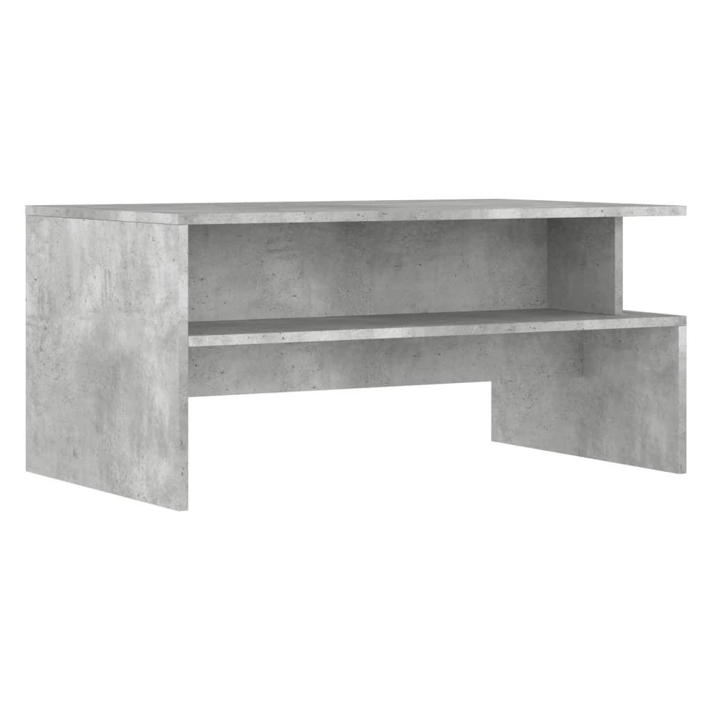 Table basse gris béton 90x55x42,5 cm en bois