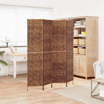 Paravent 4-tlg. Braun 163x180 cm Wasserhyazinthe