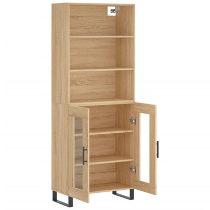 Highboard Sonoma-Eiche 69,5x34x180 cm Holzwerkstoff