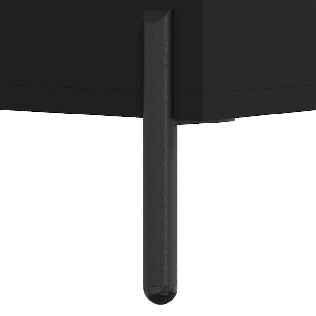 Highboard Schwarz 69,5x34x180 cm Holzwerkstoff