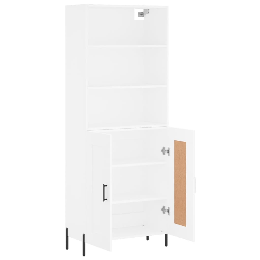 Highboard Weiß 69,5x34x180 cm Holzwerkstoff
