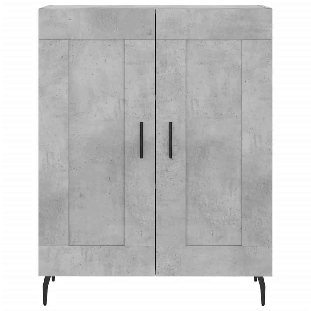 Highboard Betongrau 69,5x34x180 cm Holzwerkstoff
