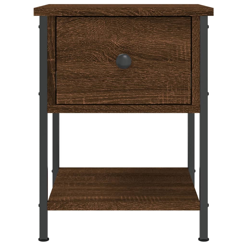 Nachttische 2Stk. Braun Eichen-Optik 34x35,5x45cm Holzwerkstoff