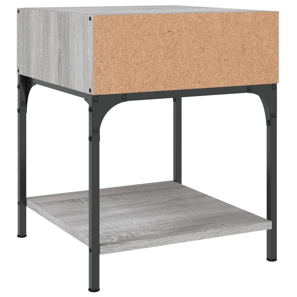 Table de chevet grise Sonoma 40x41x50 cm en bois