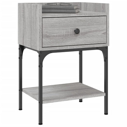 Nachttisch Grau Sonoma-Eiche 40,5x31x60 cm Holzwerkstoff