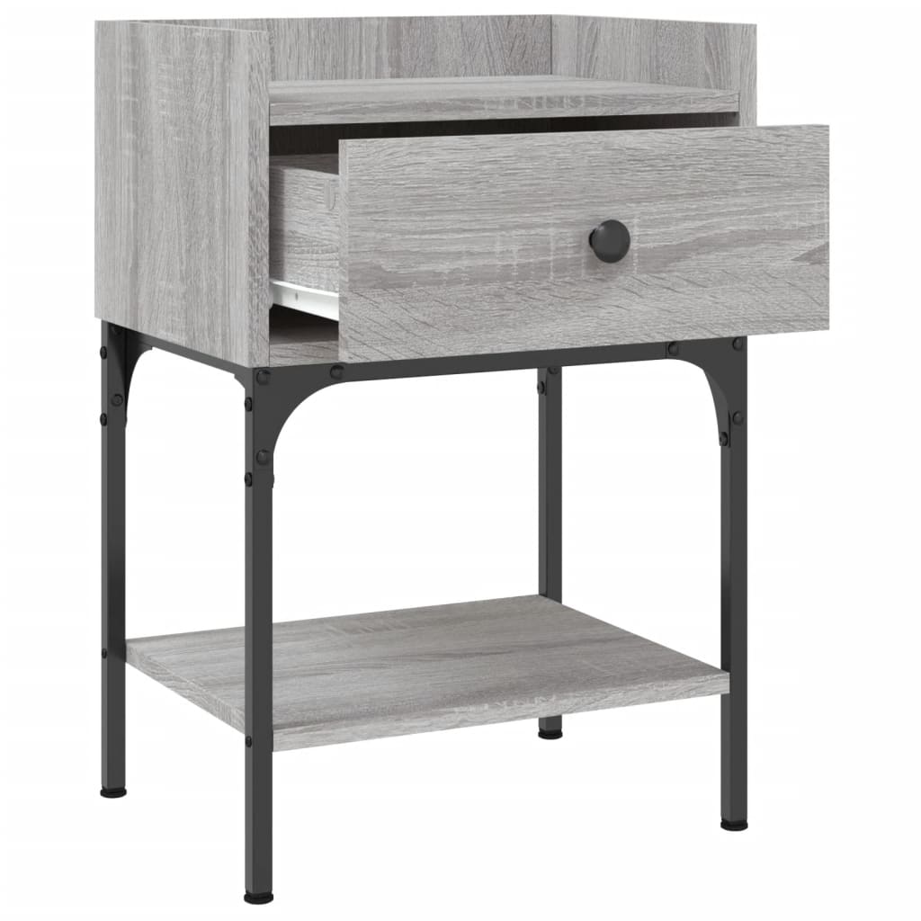 Nachttisch Grau Sonoma-Eiche 40,5x31x60 cm Holzwerkstoff