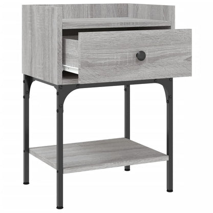 Nachttisch Grau Sonoma-Eiche 40,5x31x60 cm Holzwerkstoff