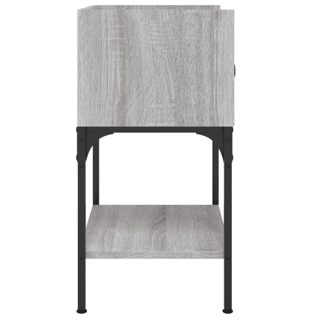 Nachttisch Grau Sonoma-Eiche 40,5x31x60 cm Holzwerkstoff