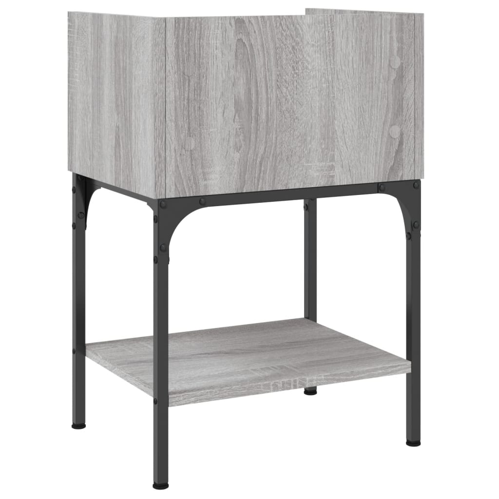 Nachttisch Grau Sonoma-Eiche 40,5x31x60 cm Holzwerkstoff