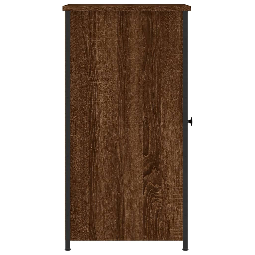 Table de chevet aspect chêne marron 32x42x80 cm en bois