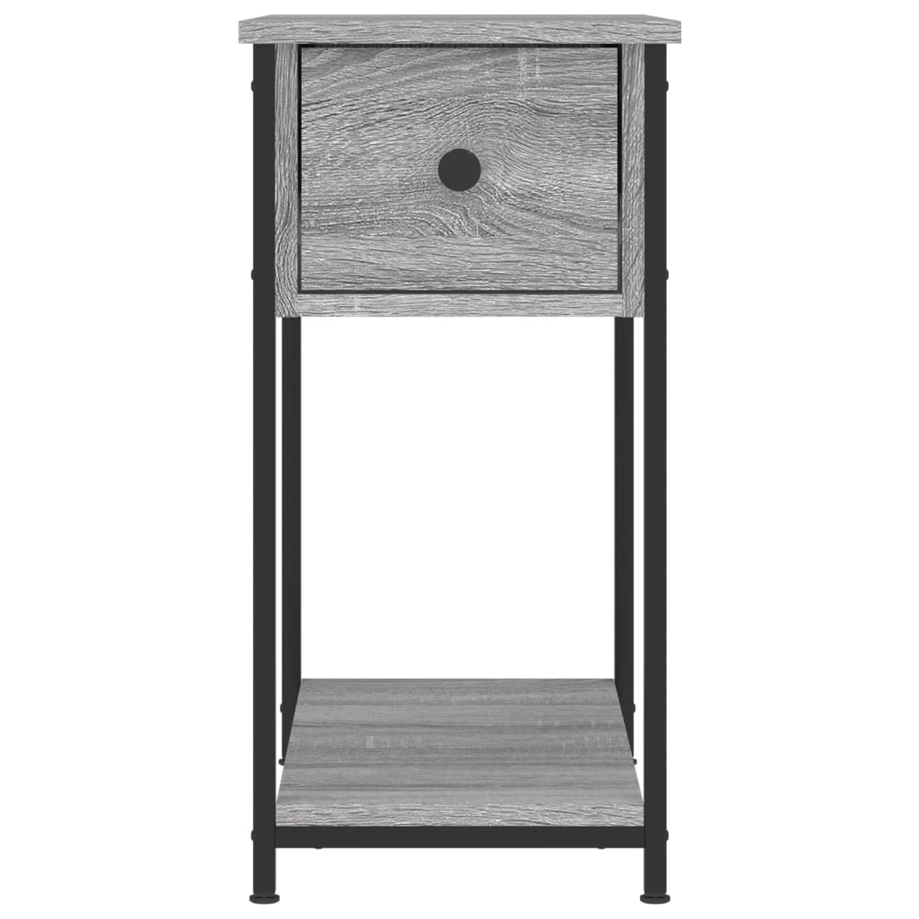 Table de chevet chêne Sonoma gris 30x60x60 cm matière bois