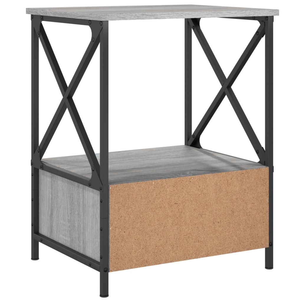 Table de chevet grise Sonoma 50x41x65 cm en bois