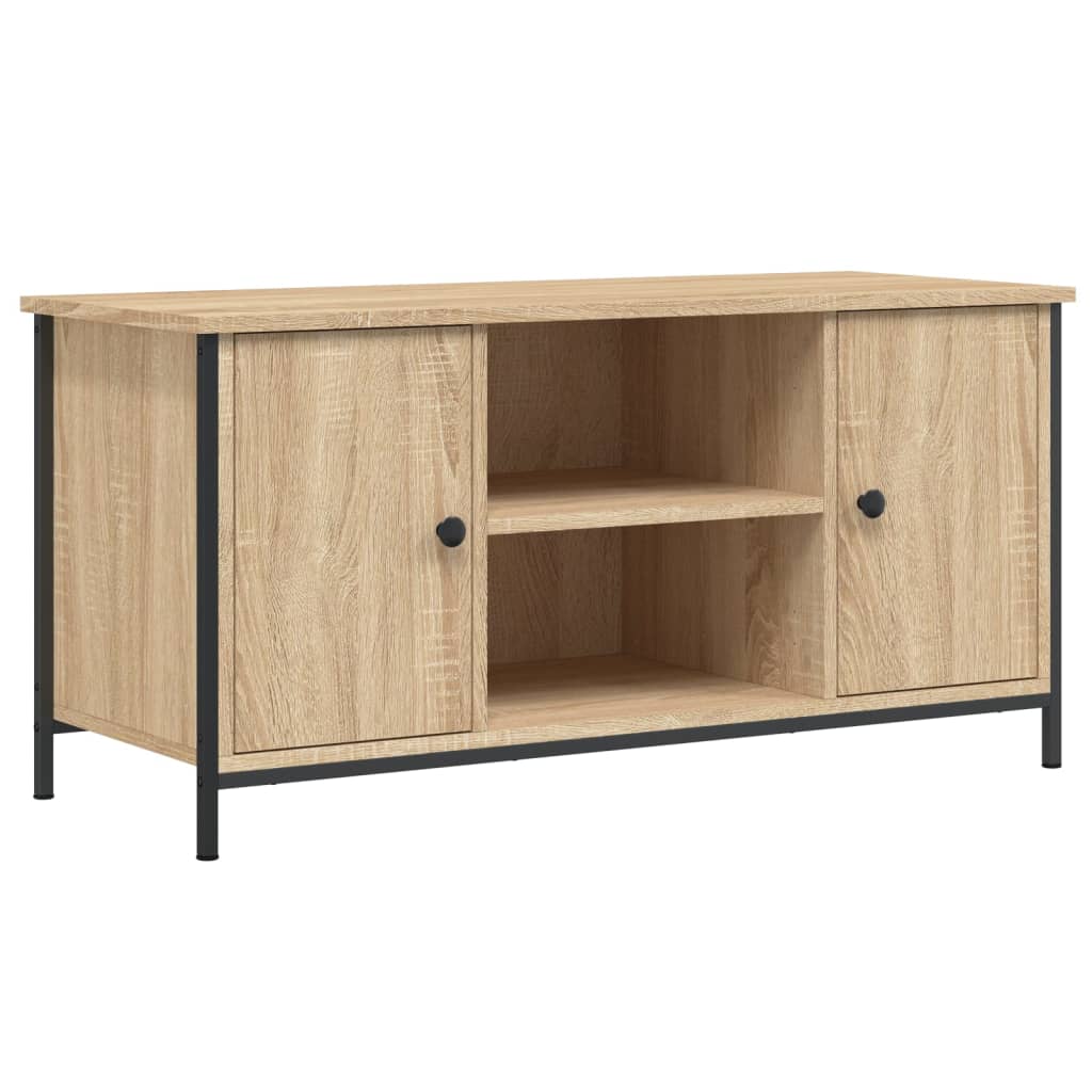 Meuble TV chêne Sonoma 100x40x50 cm matériau bois