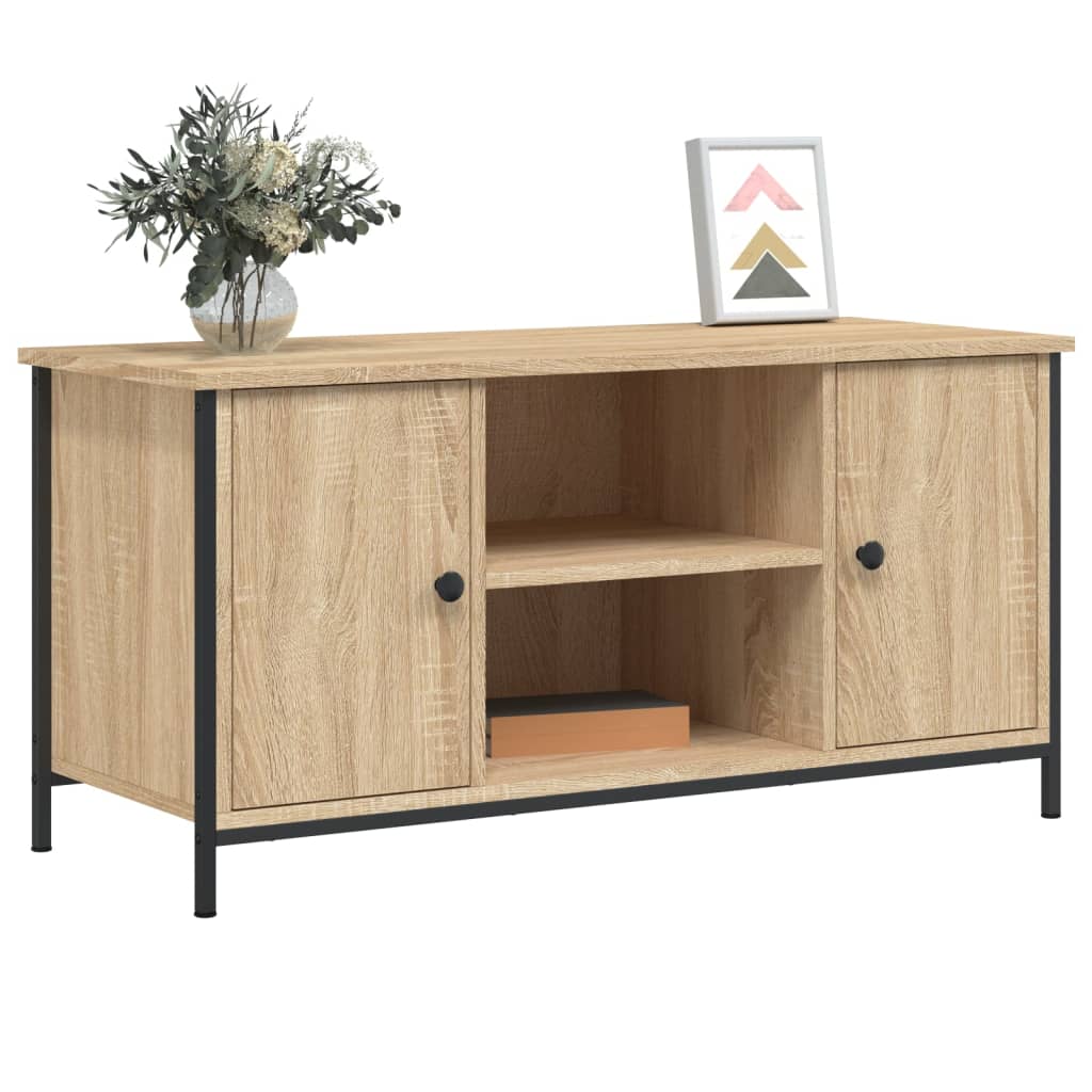 Meuble TV chêne Sonoma 100x40x50 cm matériau bois