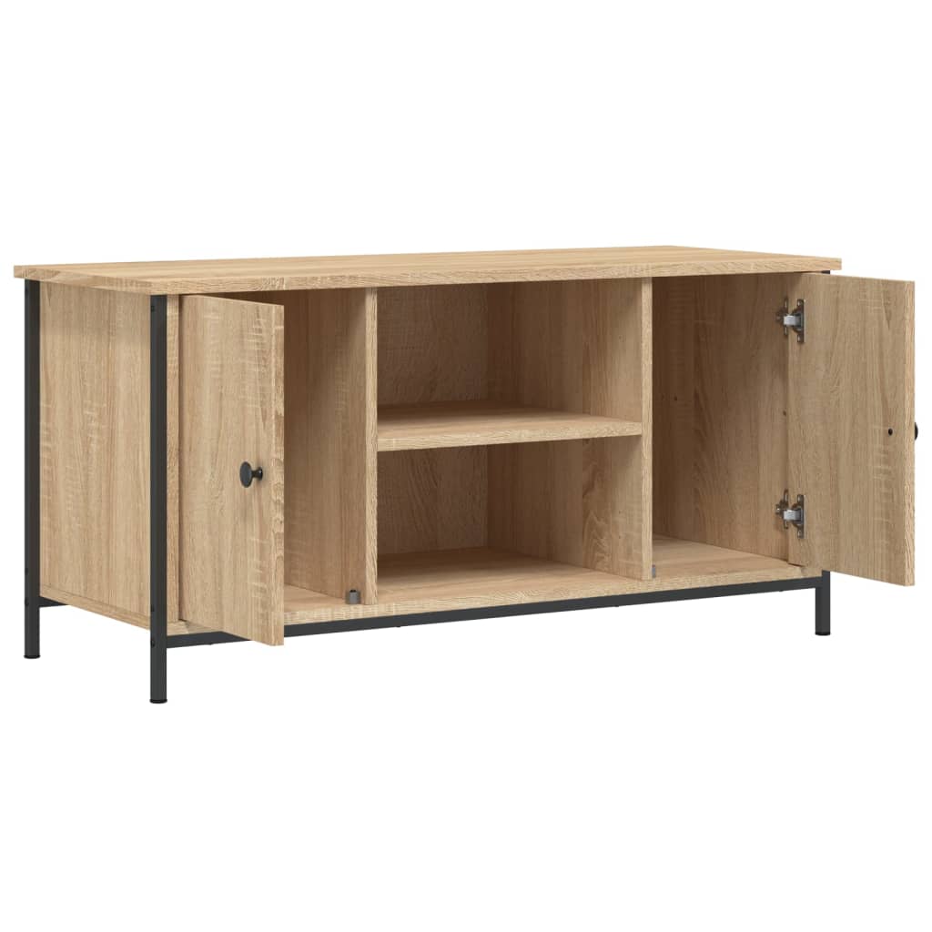 Meuble TV chêne Sonoma 100x40x50 cm matériau bois