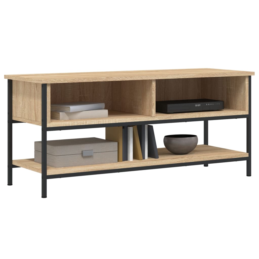 Meuble TV chêne Sonoma 100x35x45 cm matériau bois