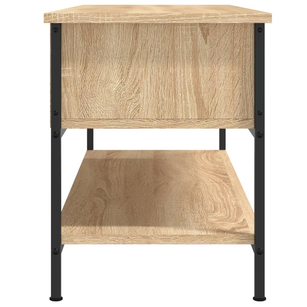 Meuble TV chêne Sonoma 100x35x45 cm matériau bois