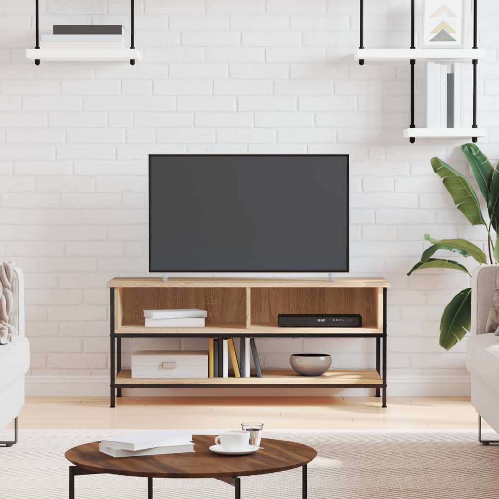 Meuble TV chêne Sonoma 100x35x45 cm matériau bois