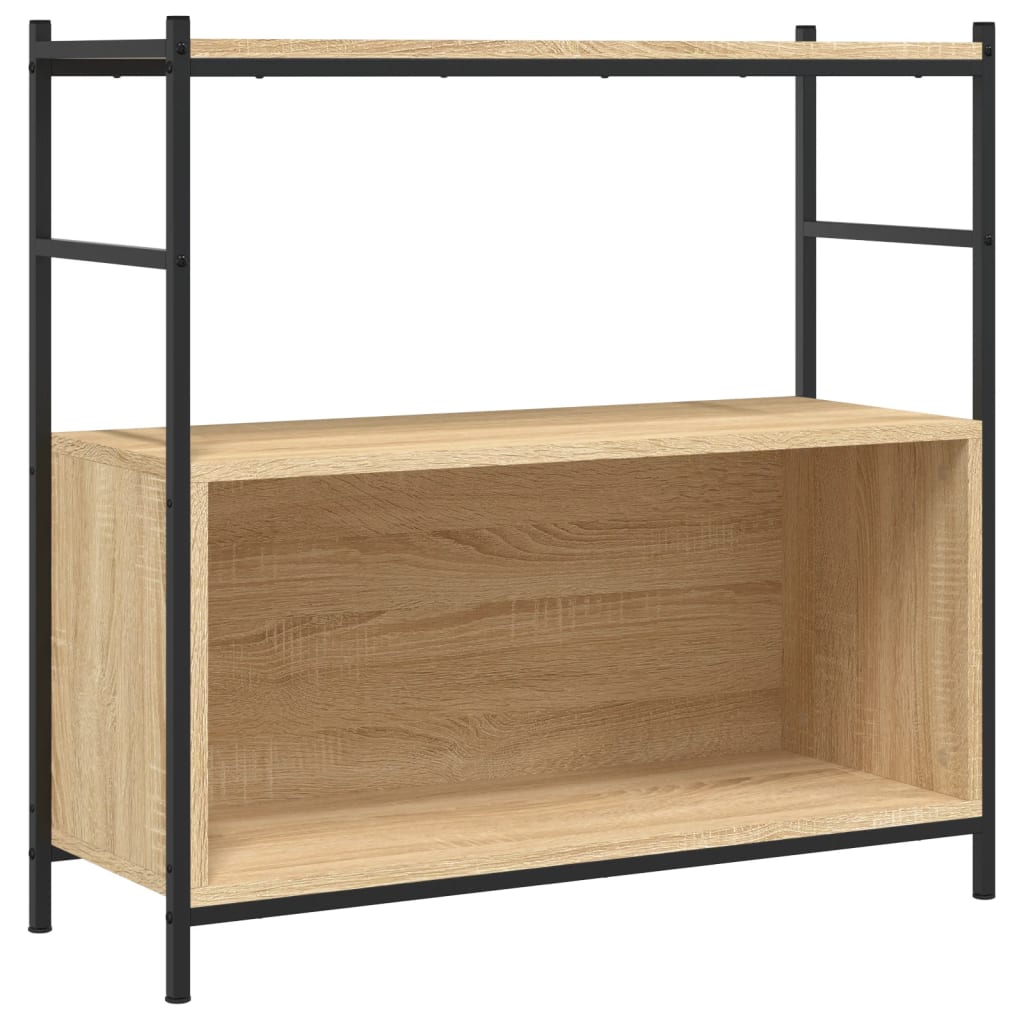 Bibliothèque en chêne Sonoma 80x30x78,5 cm en bois et fer