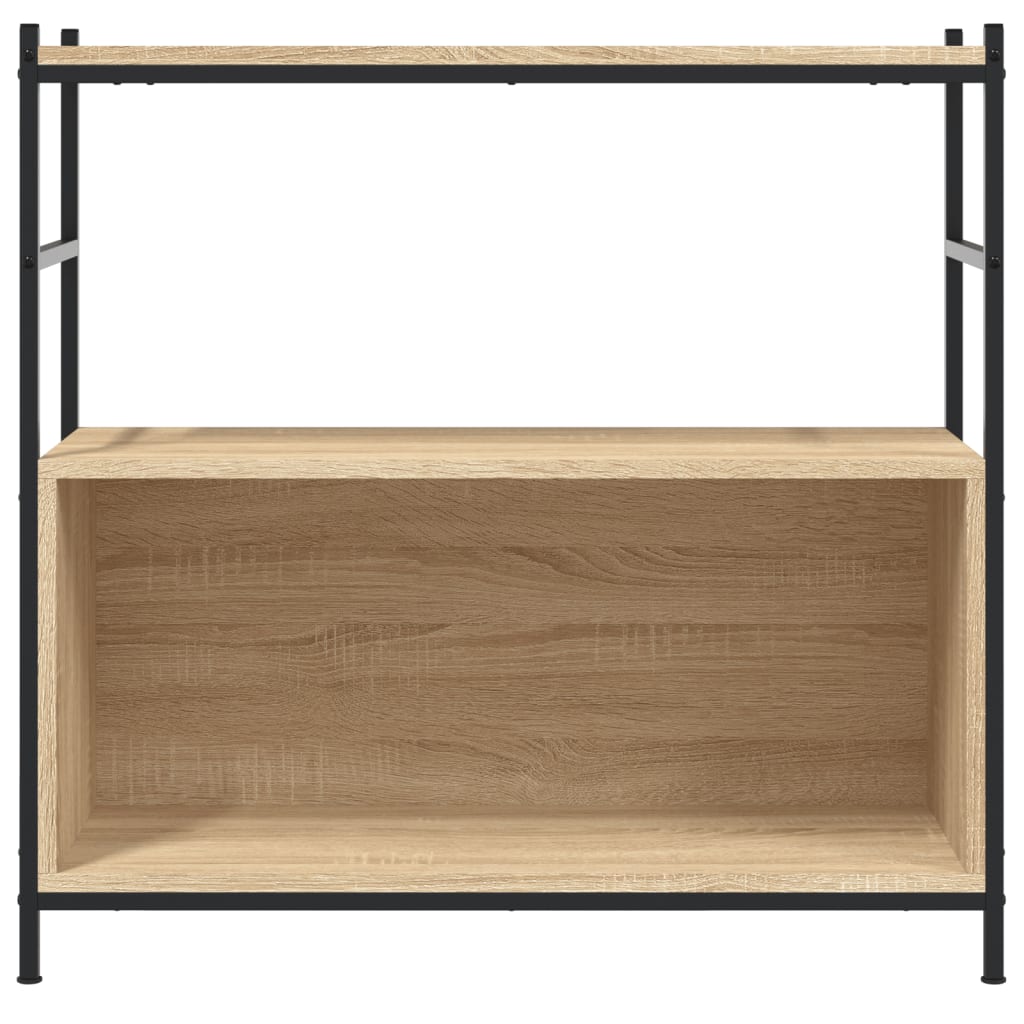 Bibliothèque en chêne Sonoma 80x30x78,5 cm en bois et fer