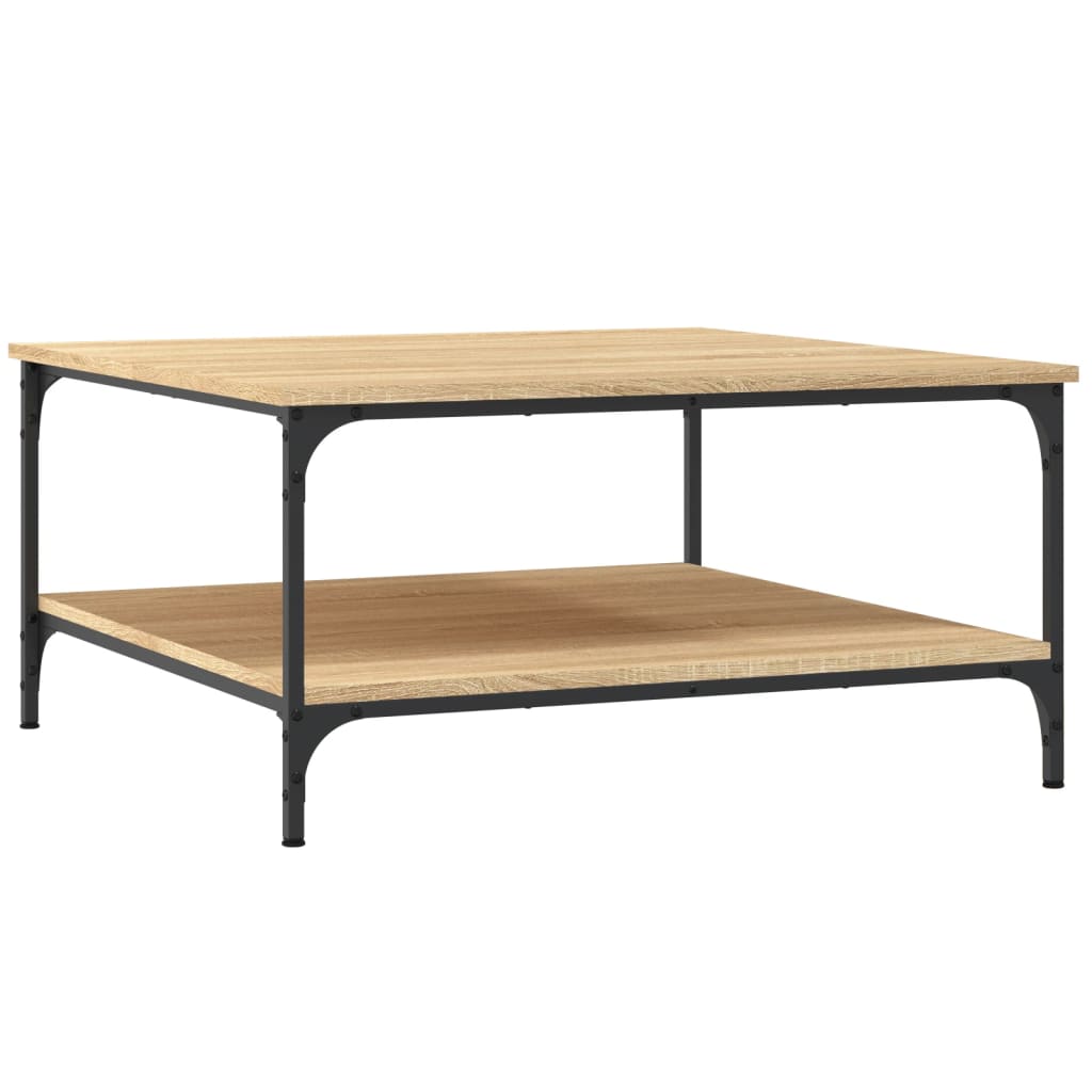 Table basse chêne Sonoma 80x80x40 cm en bois