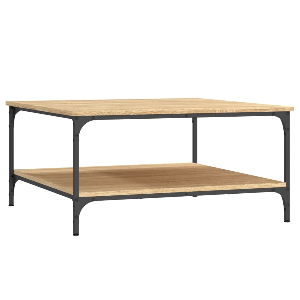 Table basse chêne Sonoma 80x80x40 cm en bois
