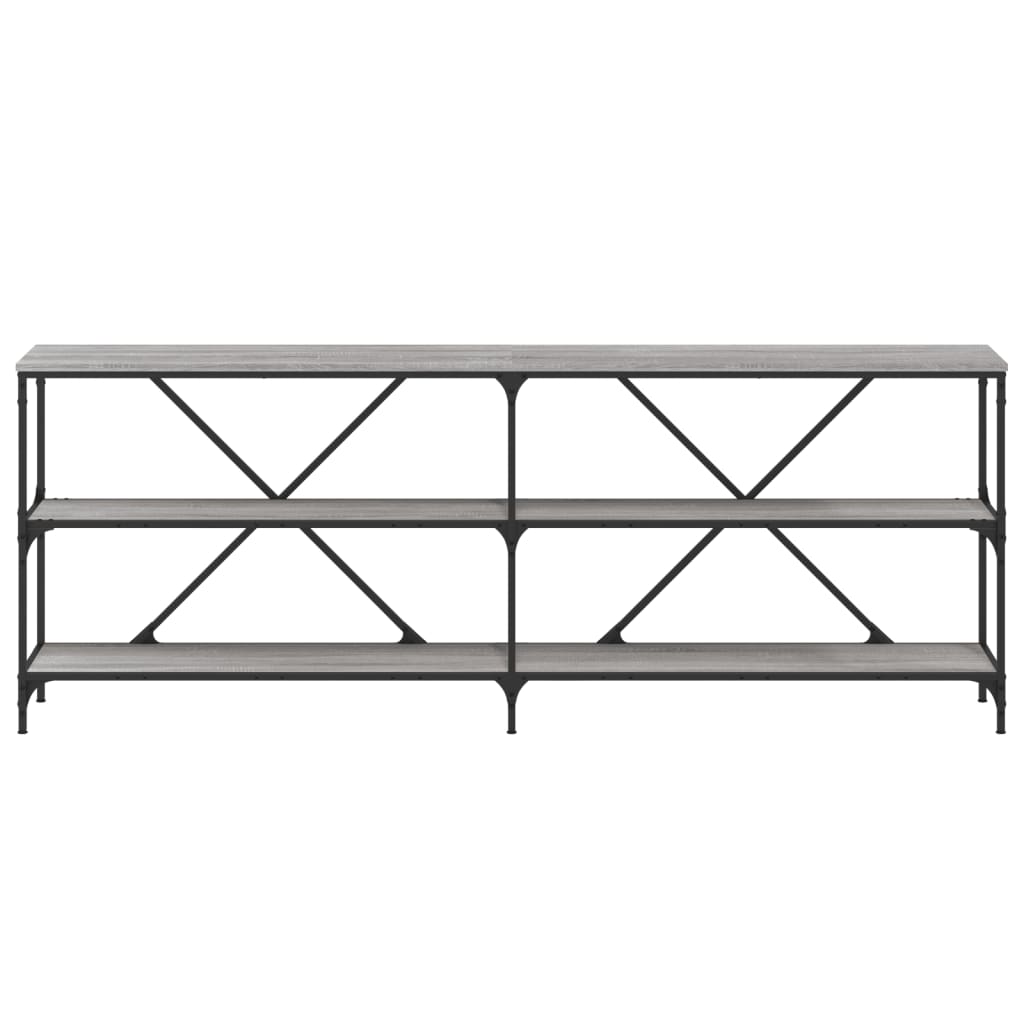 Konsolentisch Grau Sonoma 200x30x75 cm Holzwerkstoff und Eisen