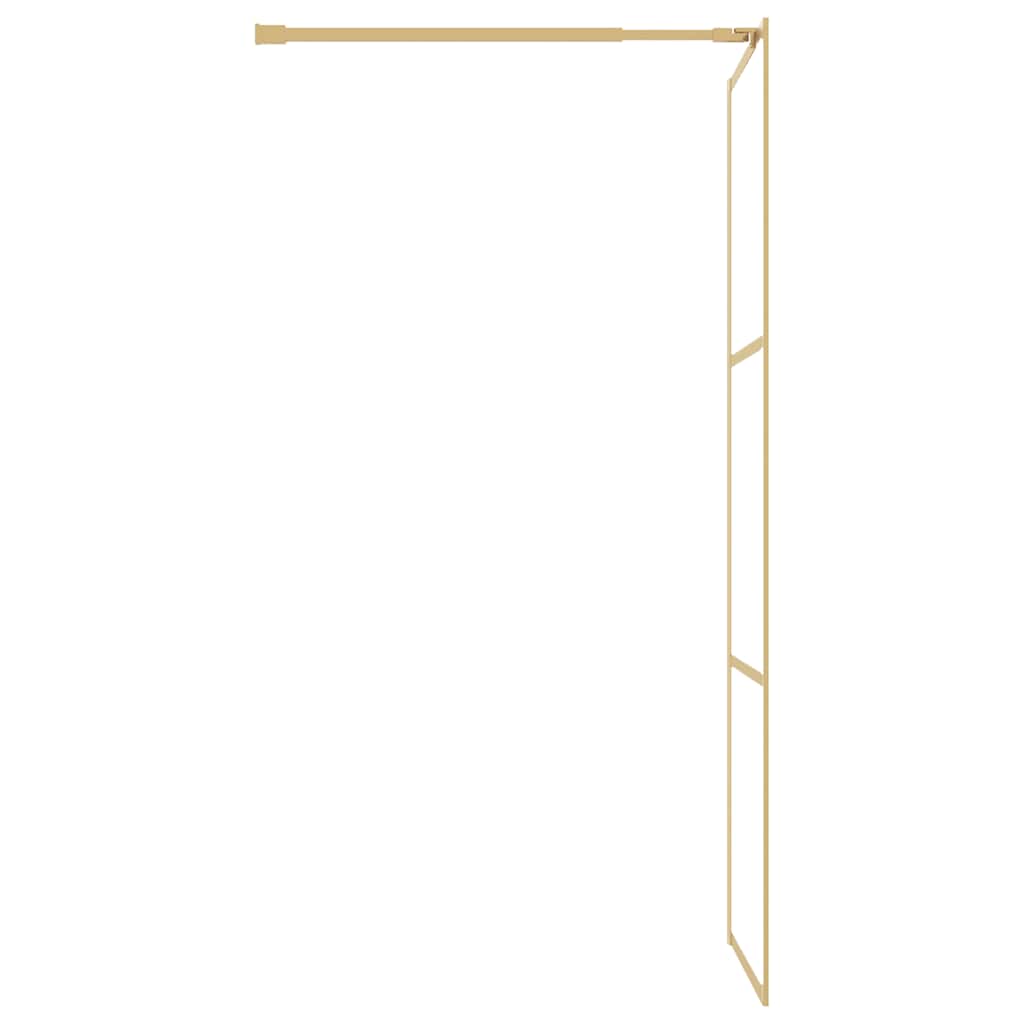 Duschwand für Begehbare Dusche mit ESG Klarglas Golden 90x195cm