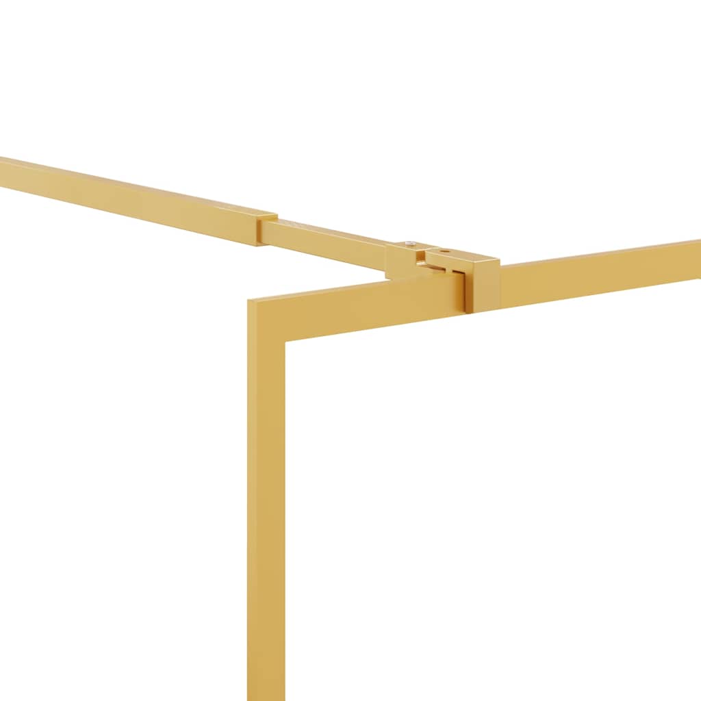 Duschwand für Begehbare Dusche mit ESG Klarglas Golden 90x195cm