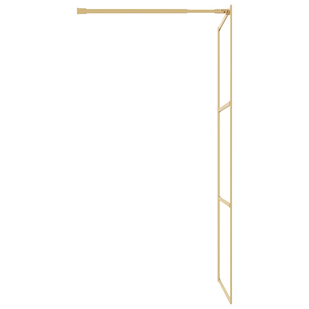 Duschwand für Begehbare Dusche ESG Klarglas Golden 100x195cm