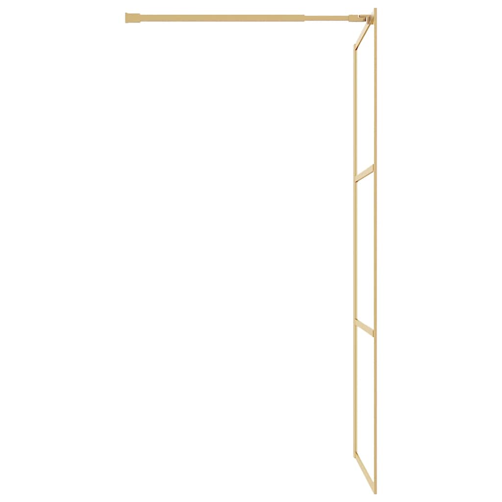 Duschwand für Begehbare Dusche ESG Klarglas Golden 115x195cm