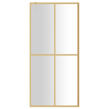 Duschwand für Begehbare Dusche mit ESG Klarglas Golden 80x195cm