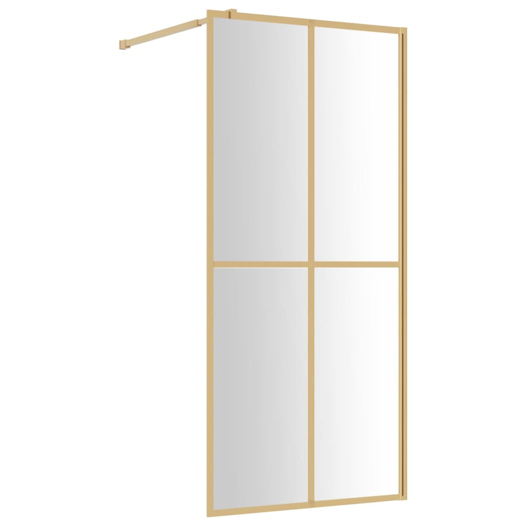 Duschwand für Begehbare Dusche ESG Klarglas Golden 100x195cm