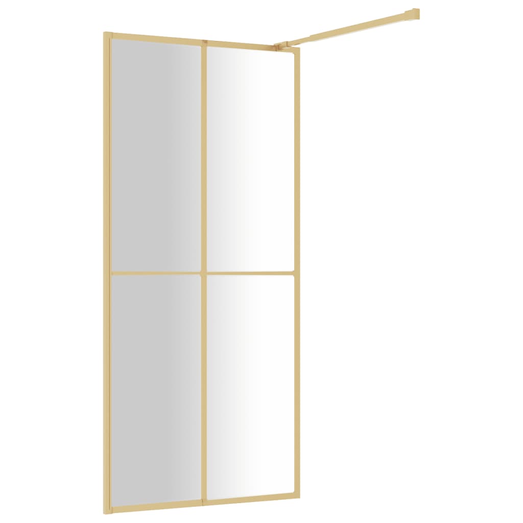 Duschwand für Begehbare Dusche ESG Klarglas Golden 100x195cm