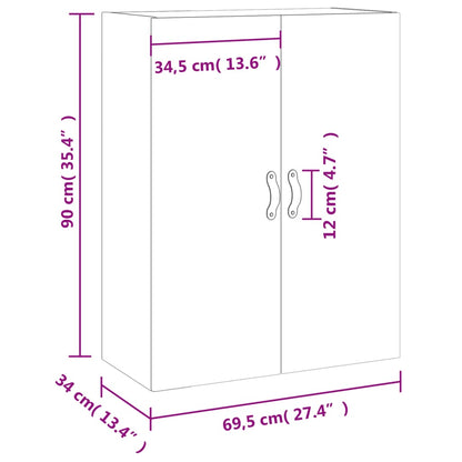 Wandschrank Betongrau 69,5x34x90 cm