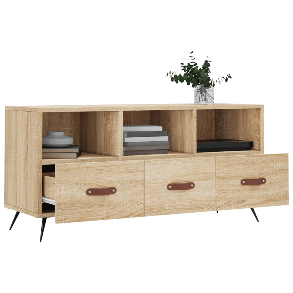 Meuble TV chêne Sonoma 102x36x50 cm matériau bois