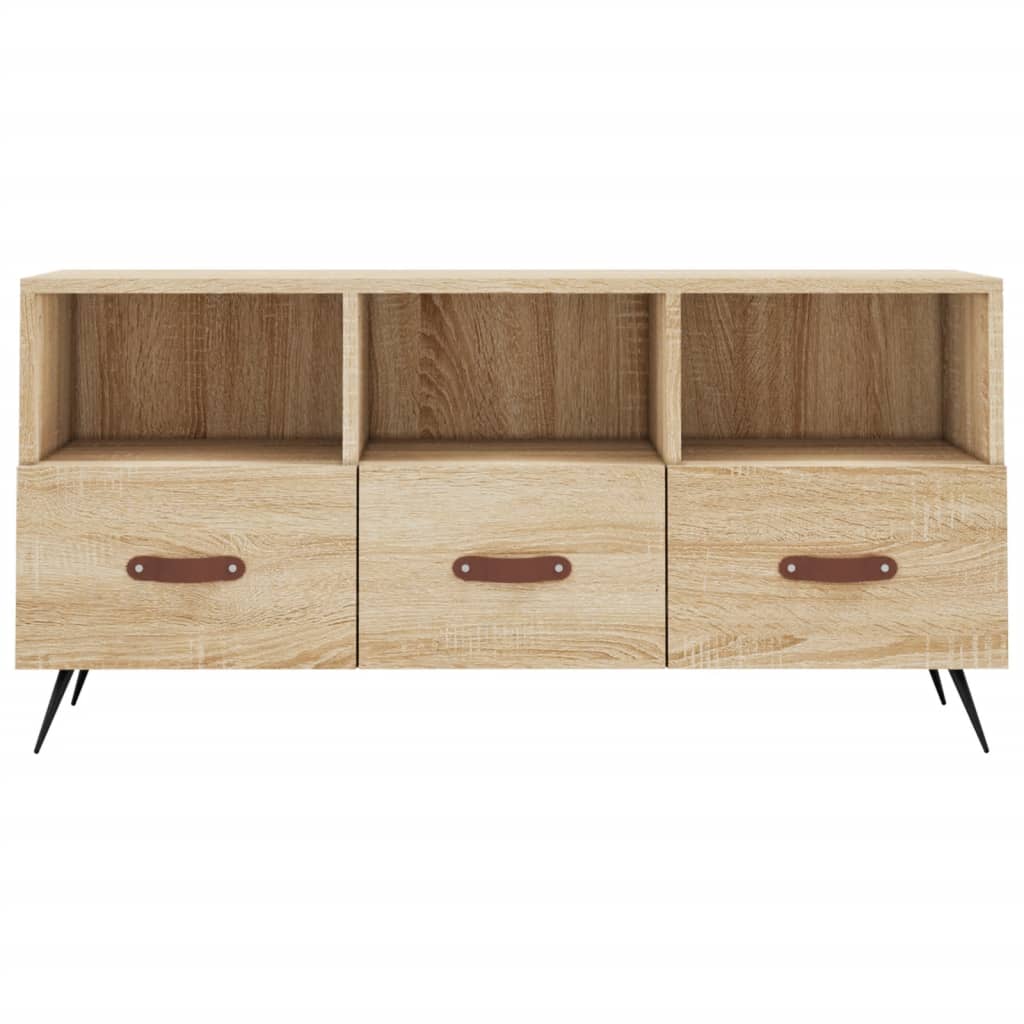 Meuble TV chêne Sonoma 102x36x50 cm matériau bois