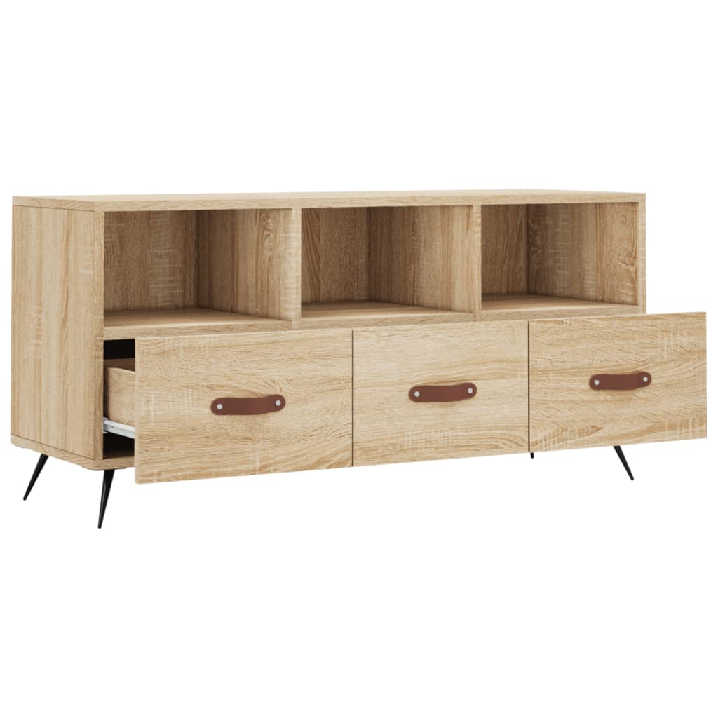 Meuble TV chêne Sonoma 102x36x50 cm matériau bois
