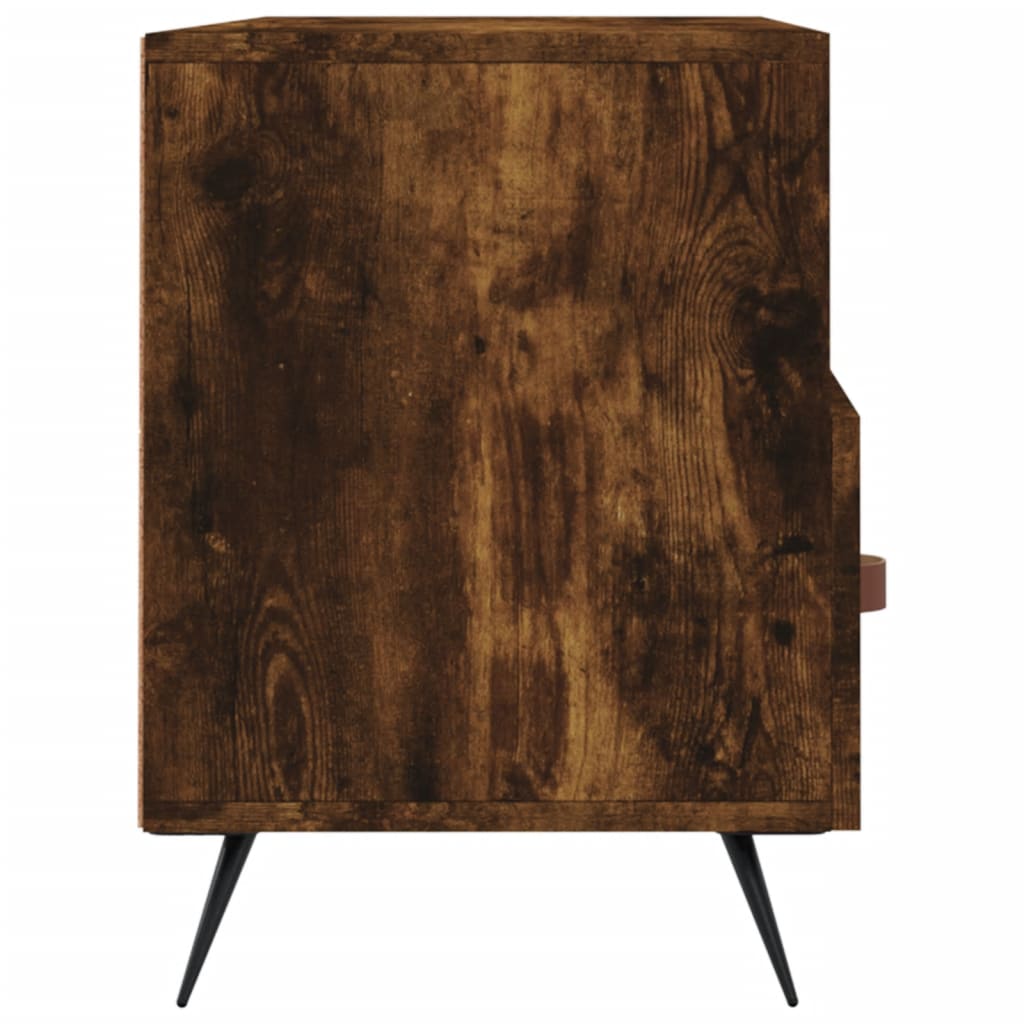 Meuble TV chêne fumé 102x36x50 cm matériau bois