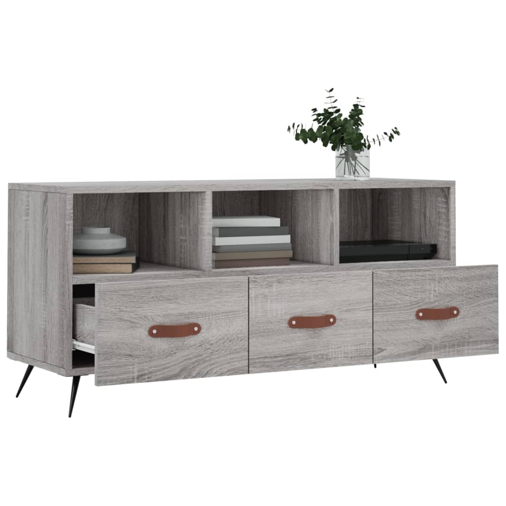 Meuble TV gris Sonoma 102x36x50 cm en bois