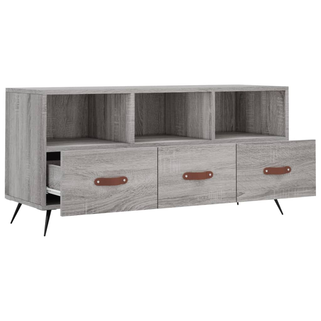 Meuble TV gris Sonoma 102x36x50 cm en bois
