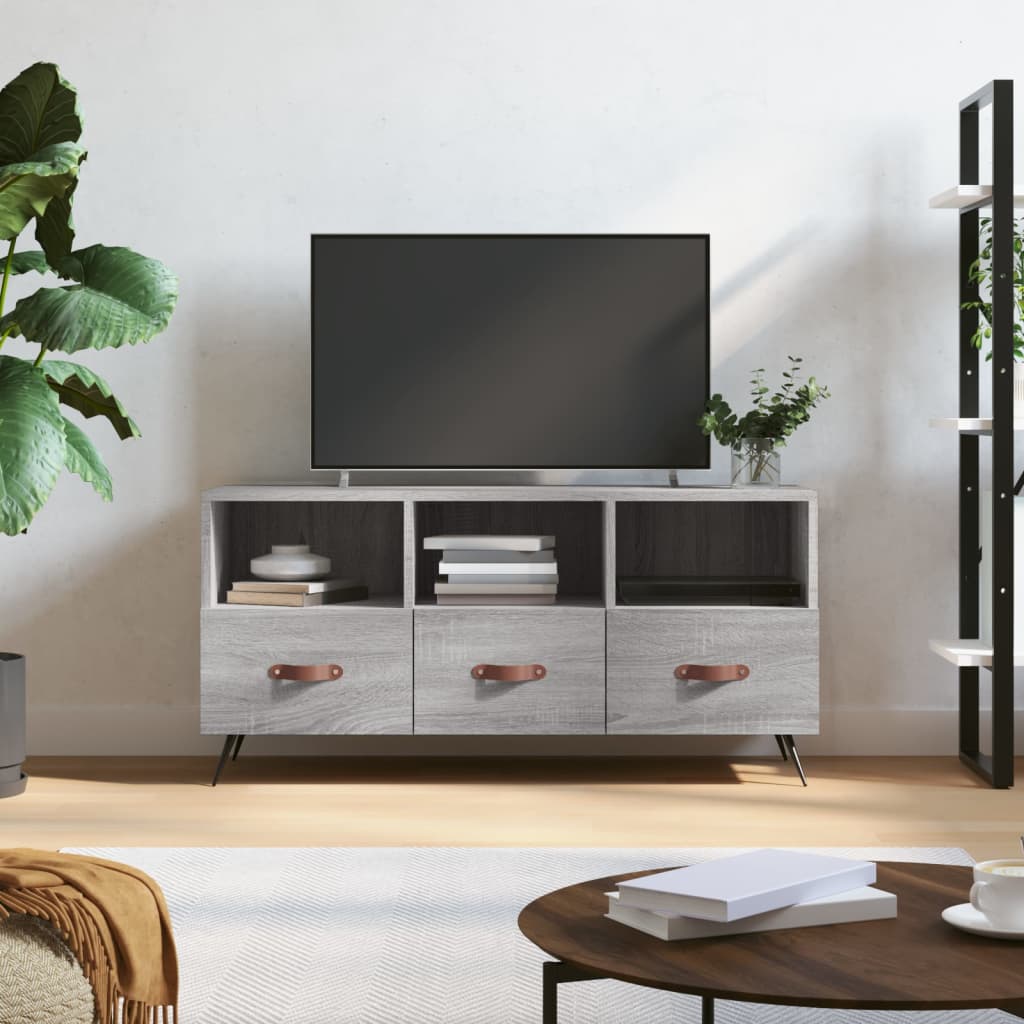 Meuble TV gris Sonoma 102x36x50 cm en bois