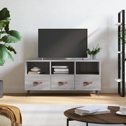 Meuble TV gris Sonoma 102x36x50 cm en bois